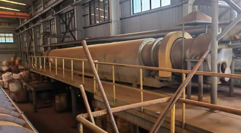 Our electromagnetic heating rotary kiln at a large alumina calcination project in Brazil