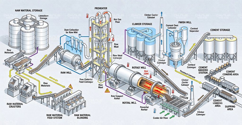 Complete-process-flow-chart-for-limestone-based-cement-production